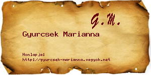 Gyurcsek Marianna névjegykártya